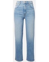 SLVRLAKE Denim - London Cropped High-Rise Straight Jeans - Lyst