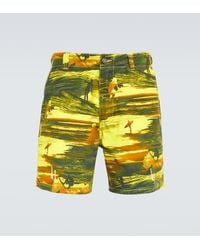 ERL - Printed Cotton Shorts - Lyst