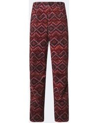 Dries Van Noten - Printed Cotton Corduroy Straight Pants - Lyst