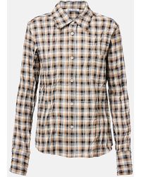 Acne Studios - Camisa A Cuadros Con Logo - Lyst