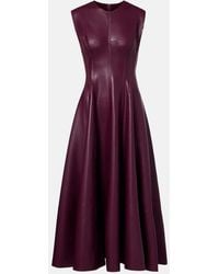 Norma Kamali - Abito Midi Grace A Pieghe - Lyst