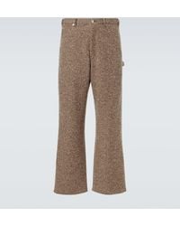 AURALEE - Wool Tweed Wide-Leg Pants - Lyst