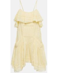 Isabel Marant - Embroidered Cotton Minidress - Lyst