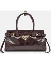 Prada - Bonnie Mini Leather Top-Handle Bag - Lyst