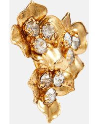 Jennifer Behr Maye Embellished Floral Earrings - Metallic