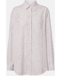 The Row - Dalan Checked Cotton Shirt - Lyst