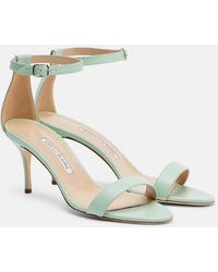 Manolo Blahnik - Chaos Leather Sandals - Lyst