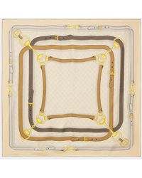 Gucci - Gg Printed Silk Twill Scarf - Lyst