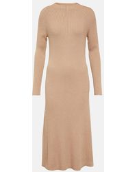 JOSEPH - Robe Midi En Soie Melangee - Lyst
