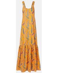 Etro - Printed Cotton Cady Maxi Dress - Lyst