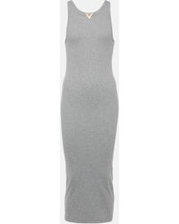 Valentino - Cotton-blend Jersey Midi Dress - Lyst