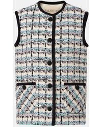 Valentino - Chaleco Mossi De Tweed En Mezcla De Algodon - Lyst