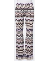 Missoni - Zigzag Knitted Wide-Leg Pants - Lyst