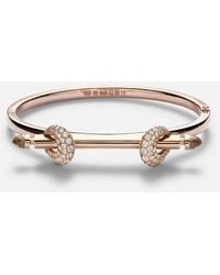 ANANYA - Chakra Icon 18Kt Rose Bangle With Diamonds And Quartz - Lyst