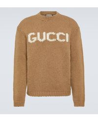 Gucci - Pullover mit Intarsien-Logo - Lyst