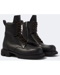 Rick Owens - Army Gabe Leather Combat Boots - Lyst