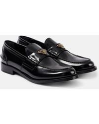 Prada - Loafer Aus Gebürstetem Leder - Lyst