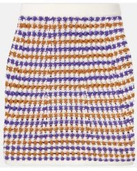Eres - Design Open-Knit Cotton-Blend Miniskirt - Lyst