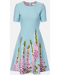Oscar de la Renta - Floral Jacquard Minidress - Lyst