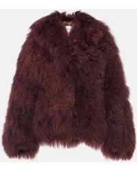 The Attico - Faux Fur Cropped Coat - Lyst