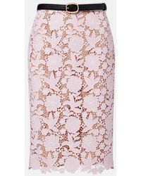 Self-Portrait - Lace Pencil Skirt - Lyst