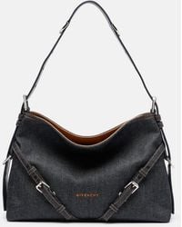 Givenchy - Voyou Medium Denim Shoulder Bag - Lyst