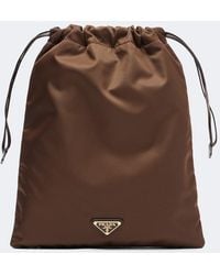 Prada - Wish Leather-Trimmed Re-Nylon Pouch - Lyst