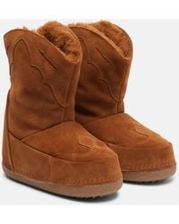 Inuikii - Bottines Apres-Ski Cowboy Brodees En Daim - Lyst