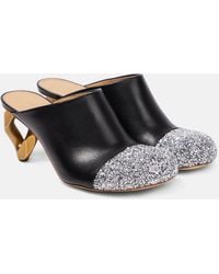 JW Anderson - Chain Embellished Leather Mules - Lyst