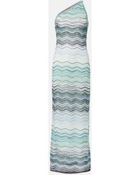 Missoni - Zig Zag One-Shoulder Lame Maxi Dress - Lyst