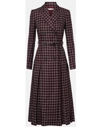 Emilia Wickstead - Chaney Houndstooth Wool-Blend Midi Dress - Lyst