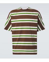 Prada - Striped Cotton Jersey T-Shirt - Lyst