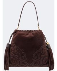 Etro - Kalispera Medium Suede Shoulder Bag - Lyst