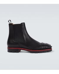 Christian Louboutin - Melon Spikes Leather Chelsea Boots - Lyst