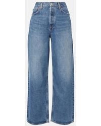 Agolde - Low Slung Baggy Mid-Rise Wide-Leg Jeans - Lyst