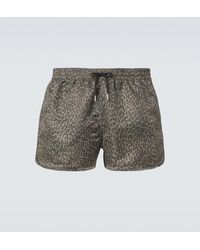CDLP - Leopard-Print Satin Twill Swim Trunks - Lyst