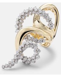YEPREM - Golden Strada 18Kt And Ring With Diamonds - Lyst