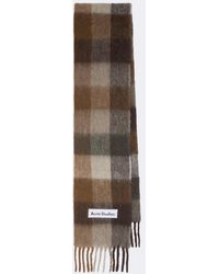 Acne Studios - Checked Fringed Alpaca And Wool-Blend Scarf - Lyst