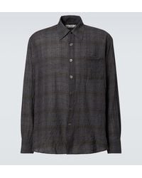 Our Legacy - Above Checked Cotton-Blend Shirt - Lyst