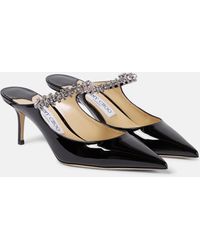 Jimmy Choo - Bing 65 Embellished Patent Leather Mules - Lyst