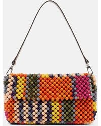 STAUD - Timmy Small Beaded Shoulder Bag - Lyst