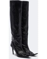 KHAITE - Marlene Leather Knee-High Boots - Lyst