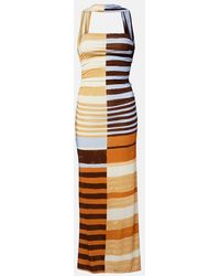 Cala De La Cruz - Ornella Striped Midi Dress - Lyst