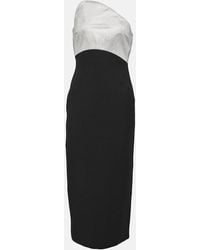 Roland Mouret - Strapless Crystal-embellished Wool And Silk-blend Gown - Lyst