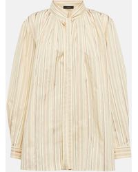 JOSEPH - Orton Striped Cotton And Silk-blend Shirt - Lyst
