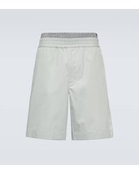 Bottega Veneta - Layered Cotton Twill Bermuda Shorts - Lyst