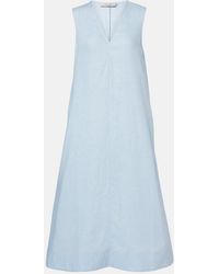 Asceno - Nisha Linen Midi Dress - Lyst