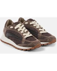 Brunello Cucinelli - Suede Sneakers - Lyst