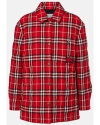 Burberry - Check Wool Overshirt - Lyst