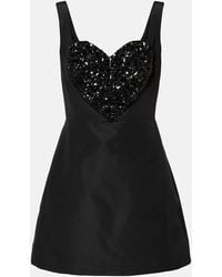 Carolina Herrera - Embellished Silk Minidress - Lyst